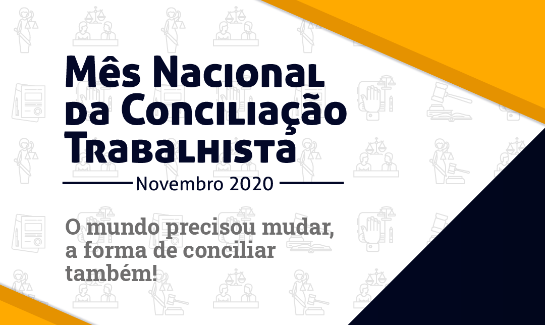 Banner alusivo ao Mês Nacional da Conciliação Trabalhista