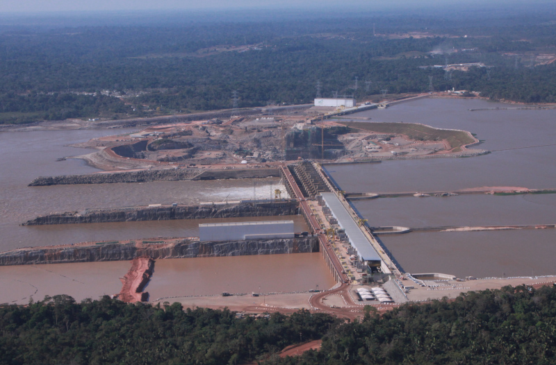 Vista panorâmica da UHE Jirau