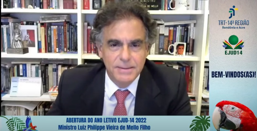 Ministro Luiz Philippe Vieira de Mello Filho, do Tribunal Superior do Trabalho (TST), durante a palestra que abordou a temática "Poder Judiciário; Direito e suas consequências".