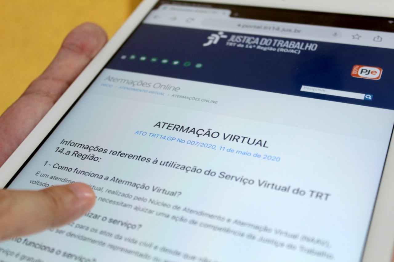 Com mais de 3.500 atendimentos, Núcleo de Atendimento e Atermação Virtual (NAAV) é efetivado pelo TRT-14