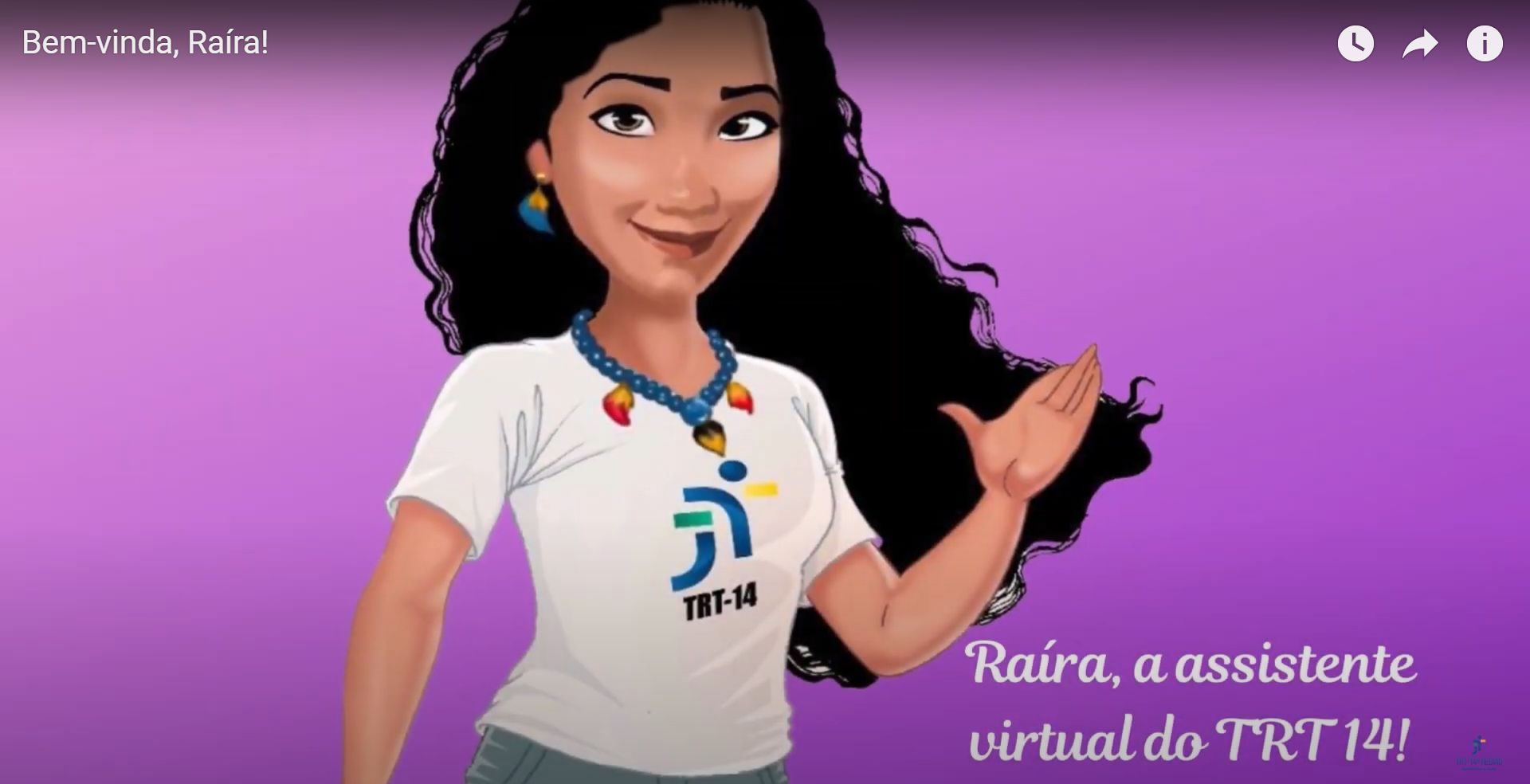 Raíra, a nova assistente virtual do TRT-14