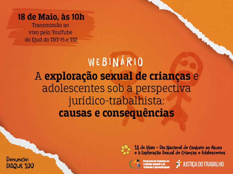 O evento terá transmissão ao vivo, no dia 18 de maio, das 10h às 12h.