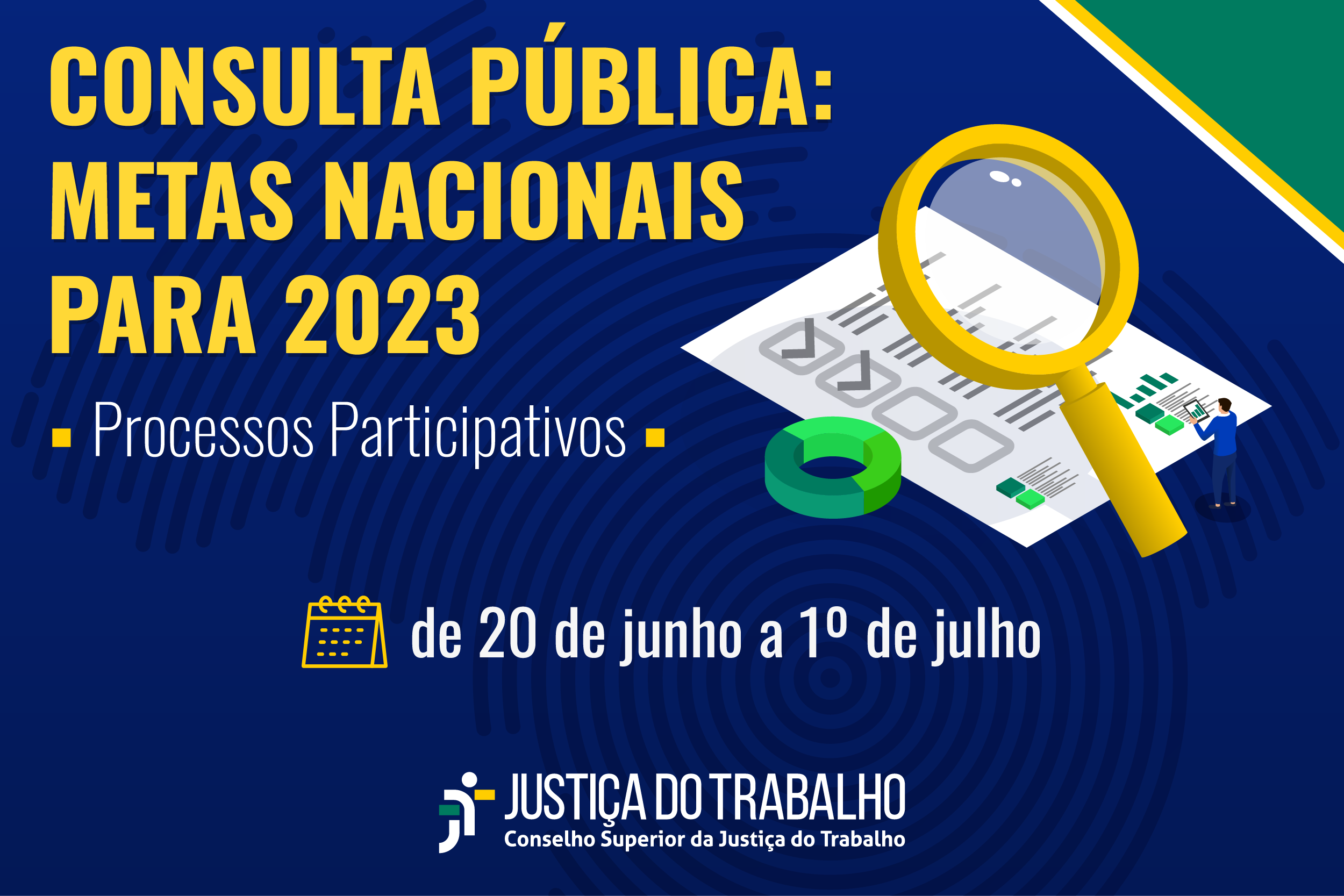 Banner com o título Consulta Pública: metas nacionais para 2023