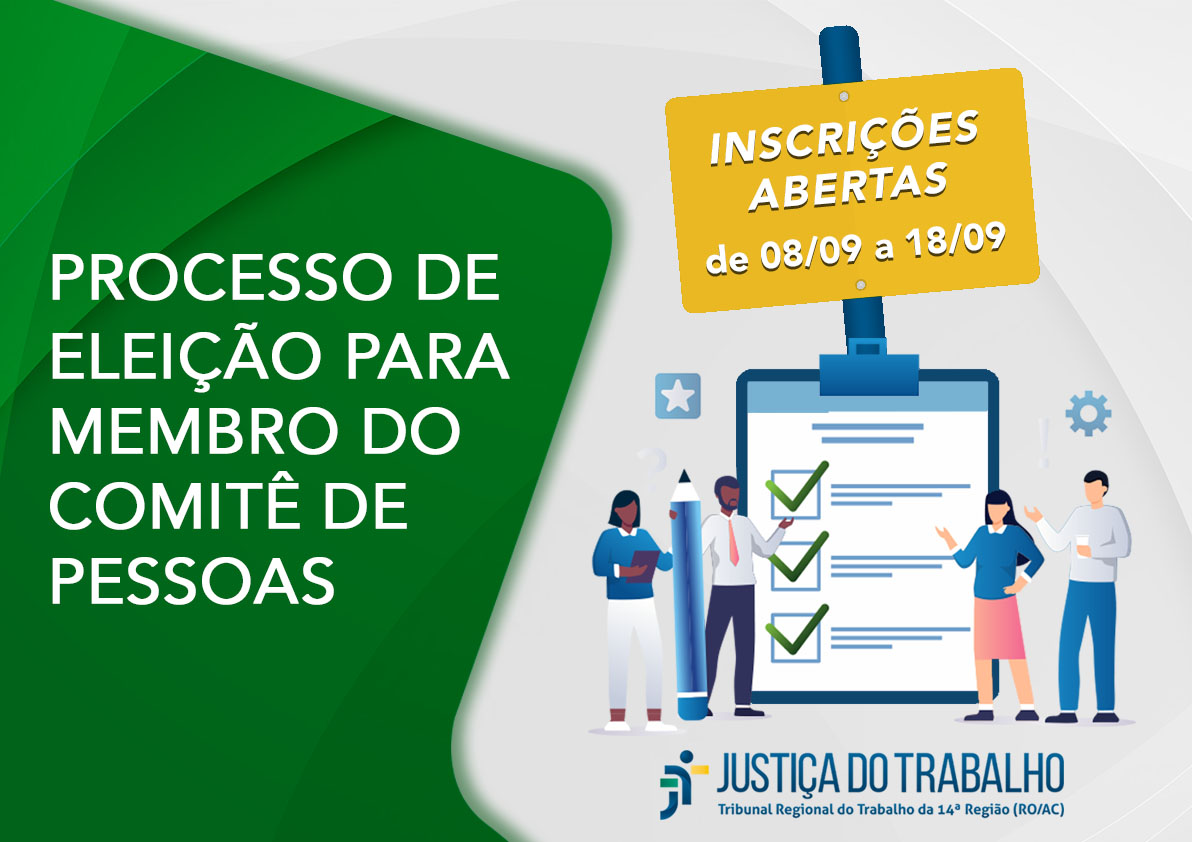 A arte gráfica traz as informações do processo de eleição