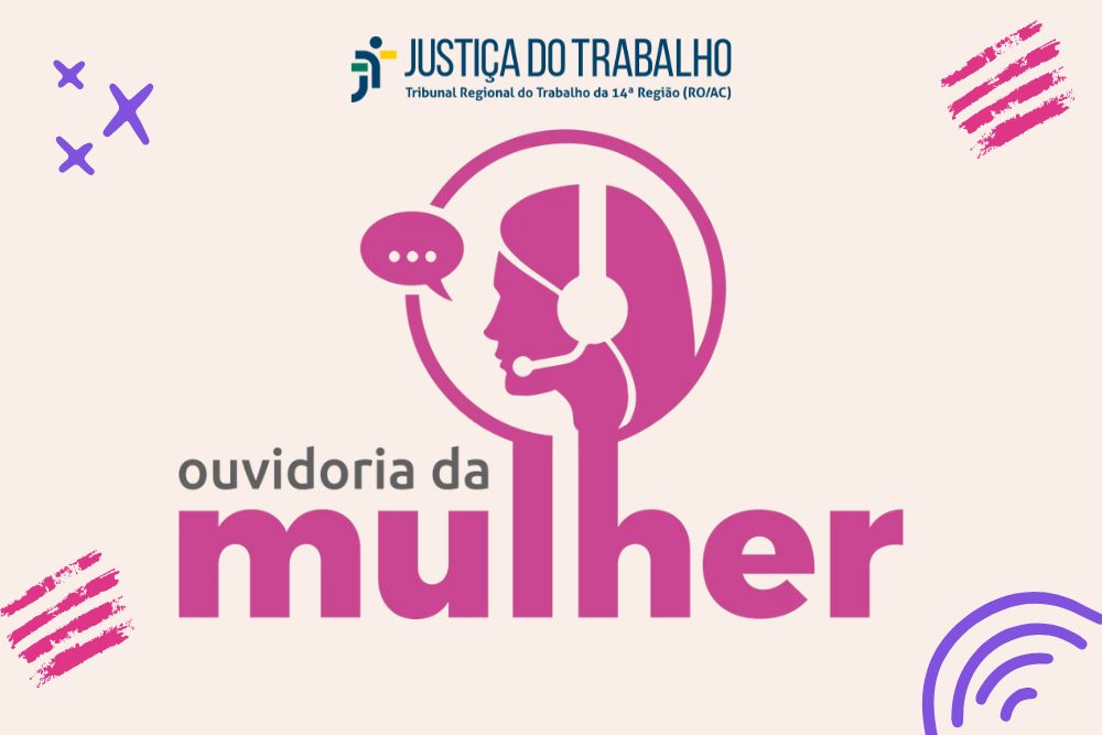 A arte traz uma imagem de uma mulher ao telefone e o texto: Ouvidoria da Mulher. 