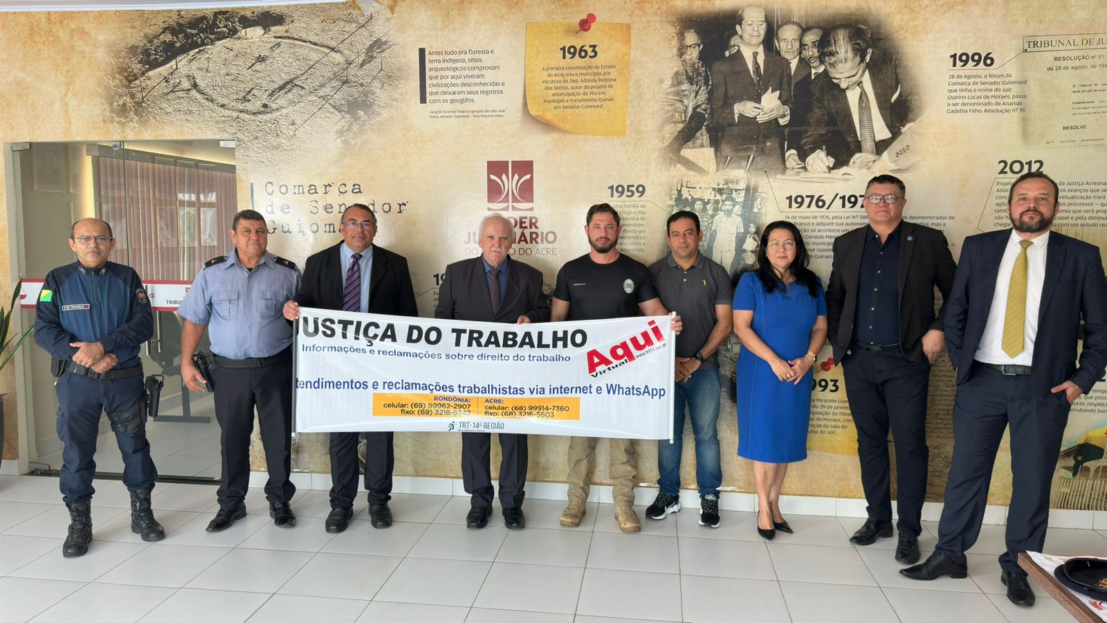 Equipe TRT-14 e TJ/Acre em Senador Guiomar (AC)