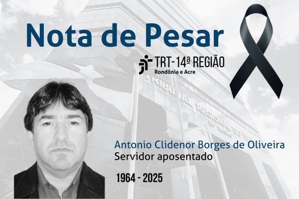Nota de Pesar - Servidor Aposentado Antonio Clidenor Borges de Oliveira