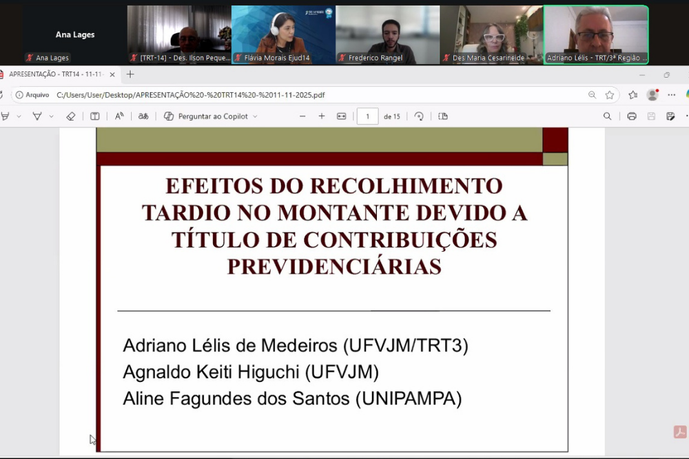 Revista Eletrônica do TRT-14 é lançada com enfoque em governança, sustentabilidade e inteligência artificial