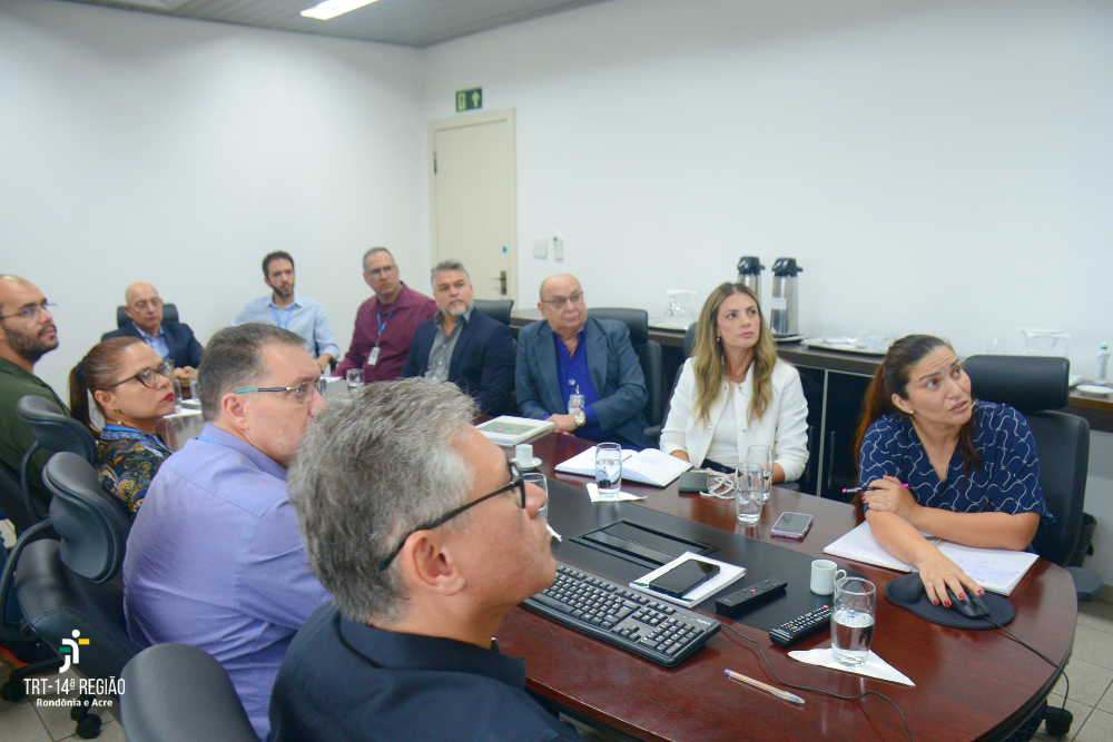 Reunião de Governança no TRT-14 avalia indicadores estratégicos dos últimos meses