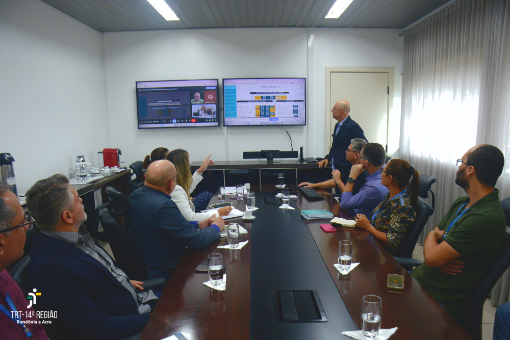 Reunião de Governança no TRT-14 avalia indicadores estratégicos dos últimos meses
