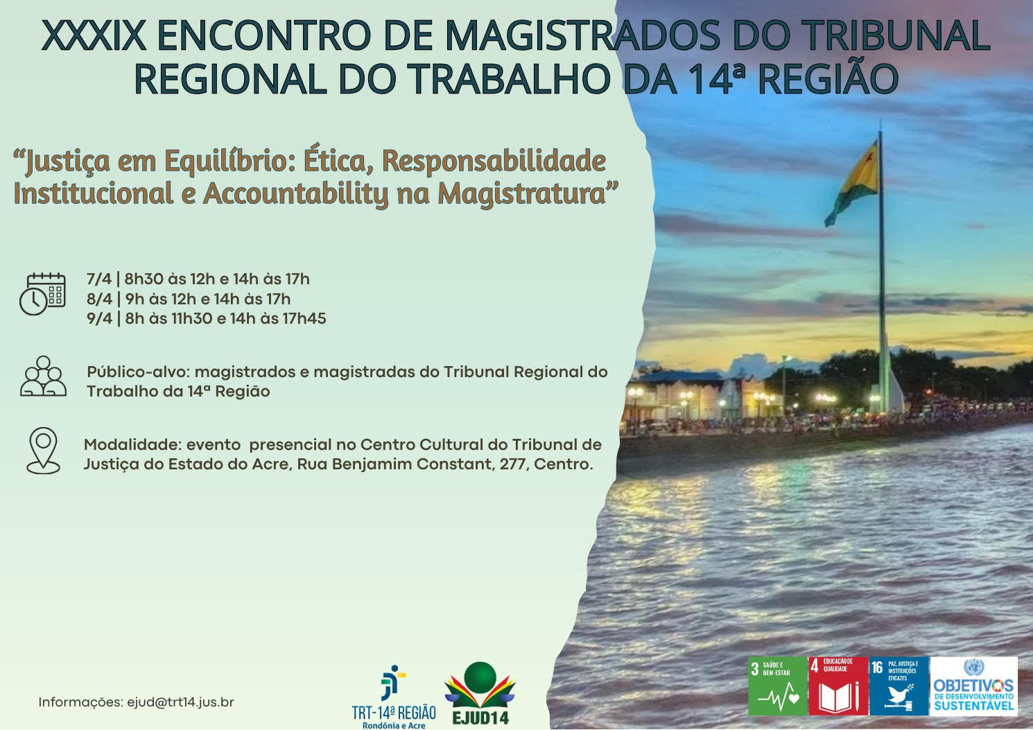 Arte oficial do Encontro de Magistrados