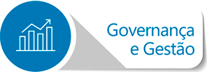 icone de um grafico em um circulo com os dizeres governança e gestão