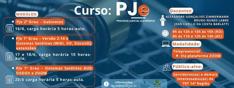 Cursos: PJe 1º e 2º graus