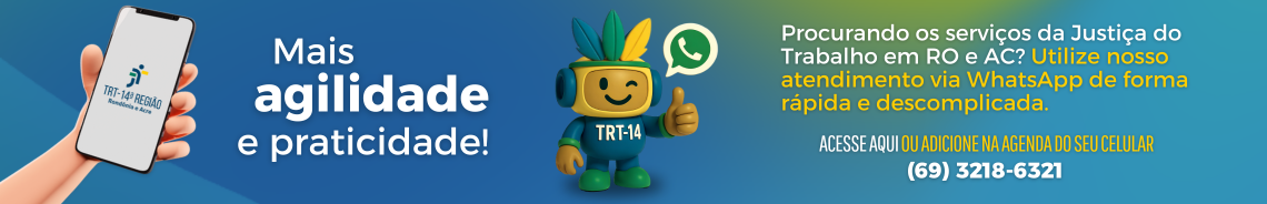 Banner rotatito do chatbot do TRT-14