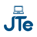 Um computador com a palavra JTe abaixo