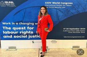 juíza titular da Vara do Trabalho de Plácido de Castro (AC), Christiana D’Arc Damasceno Oliveira Andrade Sandim, representou o Brasil e a Academia Brasileira de Direito do Trabalho (ABDT) no XXIV Congresso Mundial junto a RG da da International Society for Labour and Social Security Law (ISLSSL), de 17 a 20 de setembro de 2024, em Roma, na Itália.