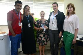 Aposentada com a equipe da SGPE