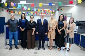 Presidente com a equipe de Precatórios