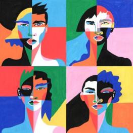 Montagem de diversos tipos de pessoas, em cores e estilos diferentes, retratando a diversidade